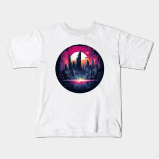 Cyberpunk City Kids T-Shirt